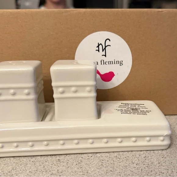 NWT Nora Fleming pinstripes salt & pepper shakers - Picture 2 of 4